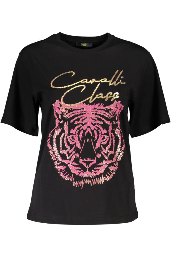 CAVALLI CLASS SHORT SLEEVE T-SHIRT WOMEN BLACK