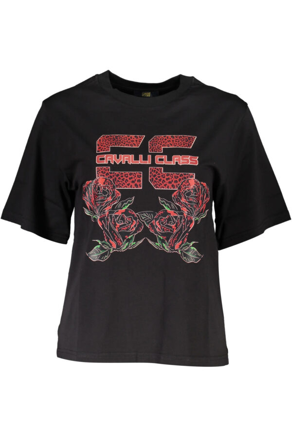 CAVALLI CLASS SHORT SLEEVE T-SHIRT WOMEN BLACK