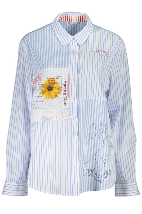 DESIGUAL LONG SLEEVE SHIRT WOMEN BLUE