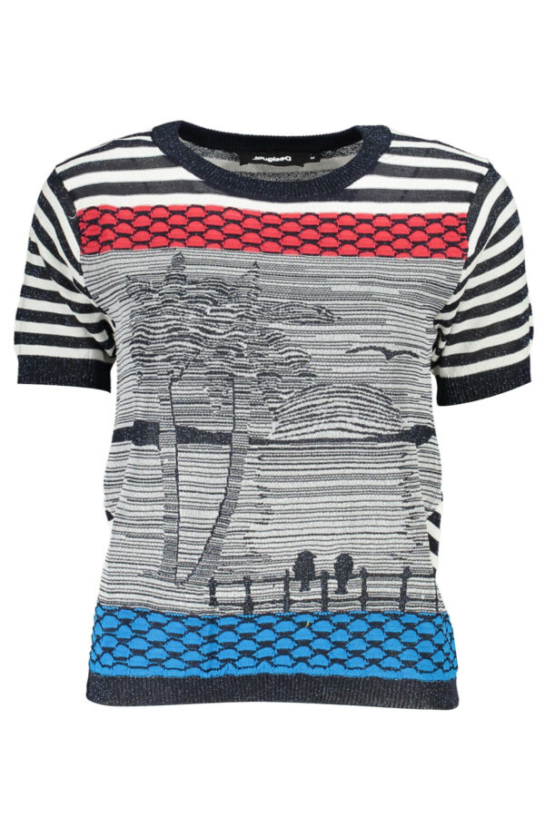 DESIGUAL WOMEN'S BLUE SWEATER