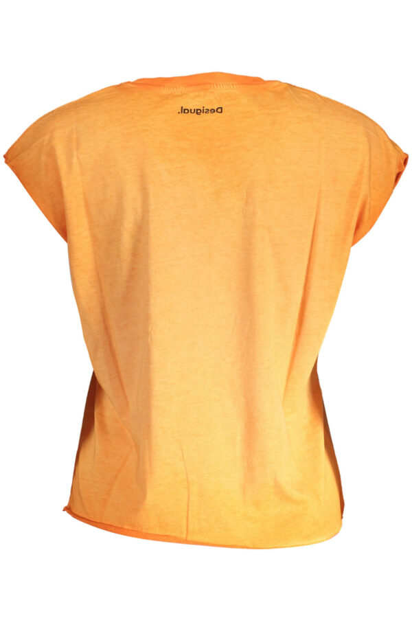 DESIGUAL WOMEN'S SHORT SLEEVE T-SHIRT ORANGE - Image 2