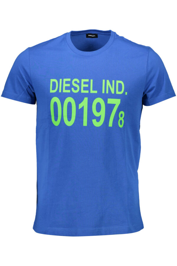 DIESEL MEN'S SHORT SLEEVE T-SHIRT BLUE