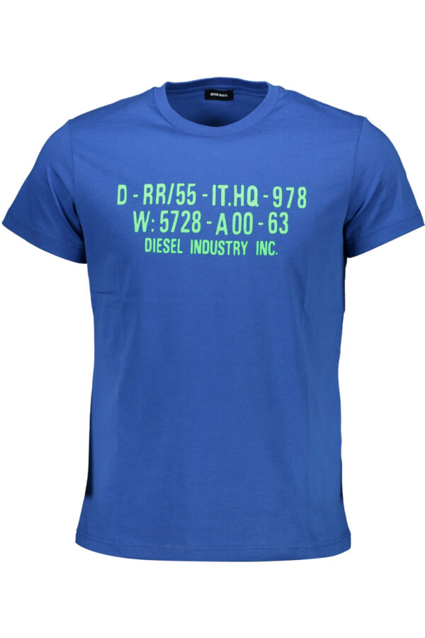 DIESEL MEN'S SHORT SLEEVE T-SHIRT BLUE