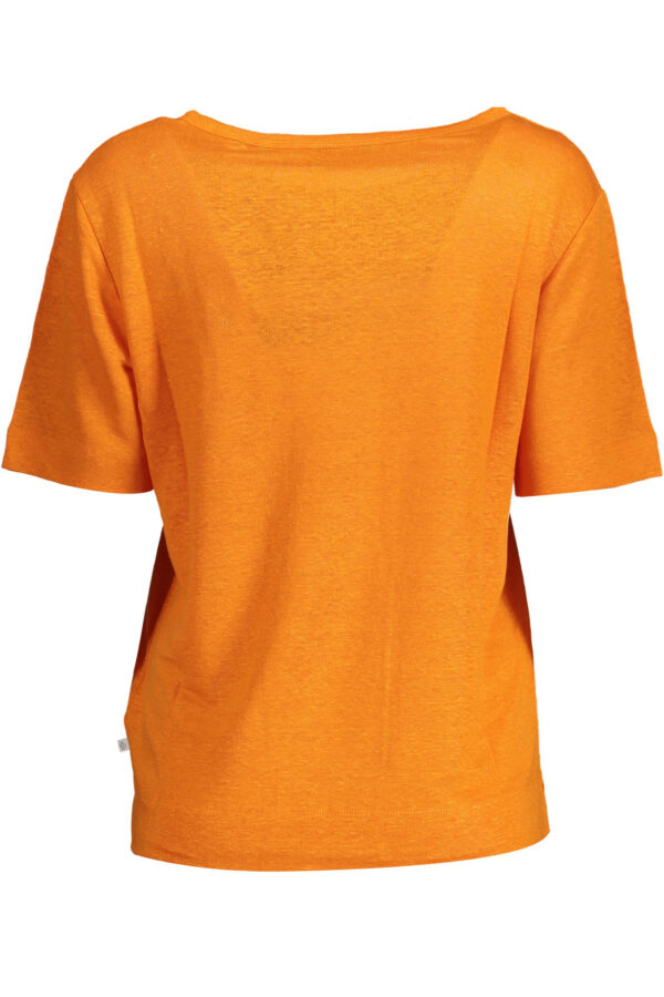 GANT WOMEN'S SHORT SLEEVE T-SHIRT ORANGE - Image 2