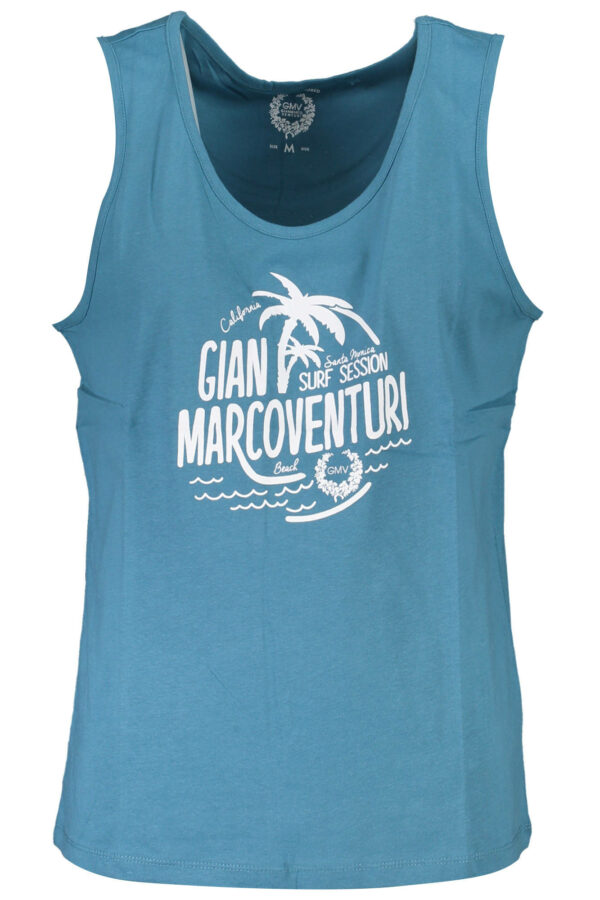 GIAN MARCO VENTURI MEN'S BLUE TANK TOP