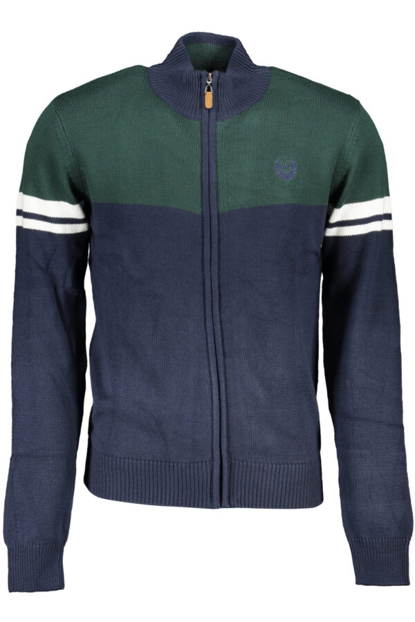 GIAN MARCO VENTURI BLUE MEN'S CARDIGAN