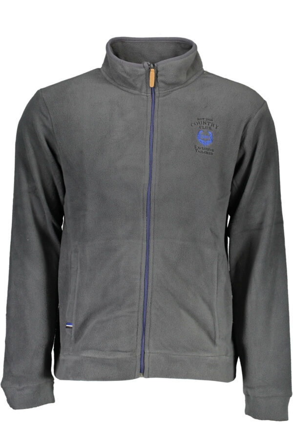 GIAN MARCO VENTURI MEN'S BLUE ZIP-UP SWEATSHIRT