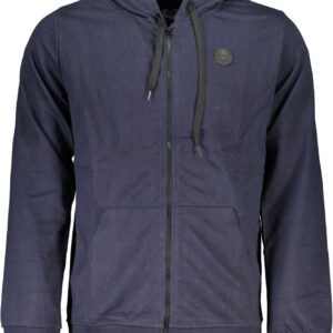 GIAN MARCO VENTURI MEN'S BLUE ZIP-UP SWEATSHIRT