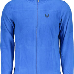 GIAN MARCO VENTURI MEN'S BLUE ZIP-UP SWEATSHIRT