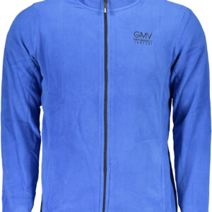 GIAN MARCO VENTURI MEN'S BLUE ZIP-UP SWEATSHIRT