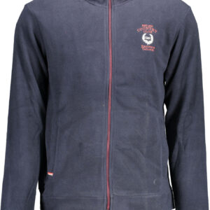 GIAN MARCO VENTURI MEN'S BLUE ZIP-UP SWEATSHIRT
