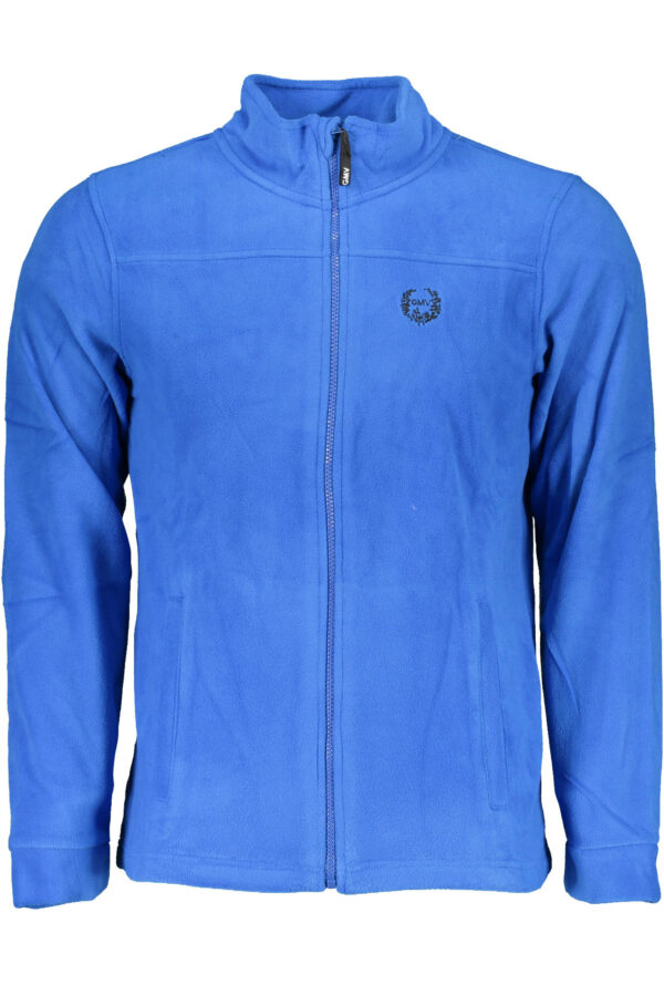 GIAN MARCO VENTURI MEN'S BLUE ZIP-UP SWEATSHIRT
