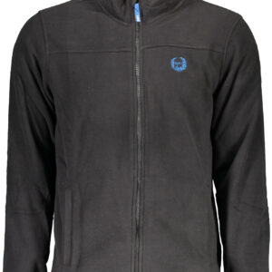 GIAN MARCO VENTURI MEN'S BLACK ZIP-UP SWEATSHIRT