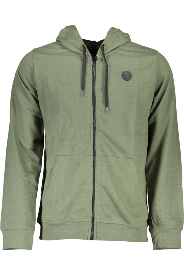 GIAN MARCO VENTURI MEN'S ZIP-UP SWEATSHIRT GREEN
