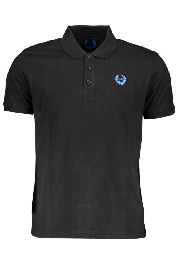 GIAN MARCO VENTURI MEN'S SHORT SLEEVE POLO BLACK