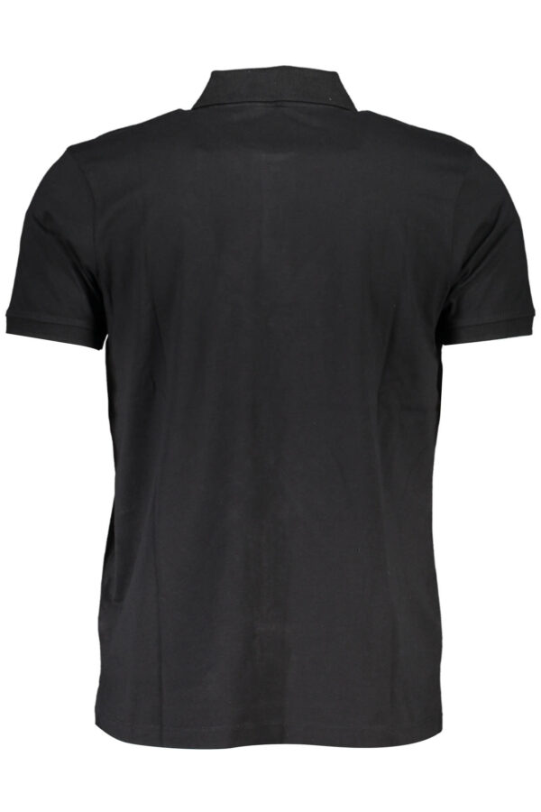 GIAN MARCO VENTURI MEN'S SHORT SLEEVE POLO BLACK - Image 2