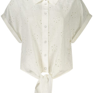 GUESS JEANS SHORT SLEEVE SHIRT WOMEN WHITE