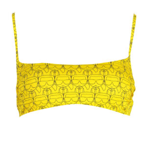 KARL LAGERFELD BEACHWEAR SWIMSUIT TOP WOMEN YELLOW