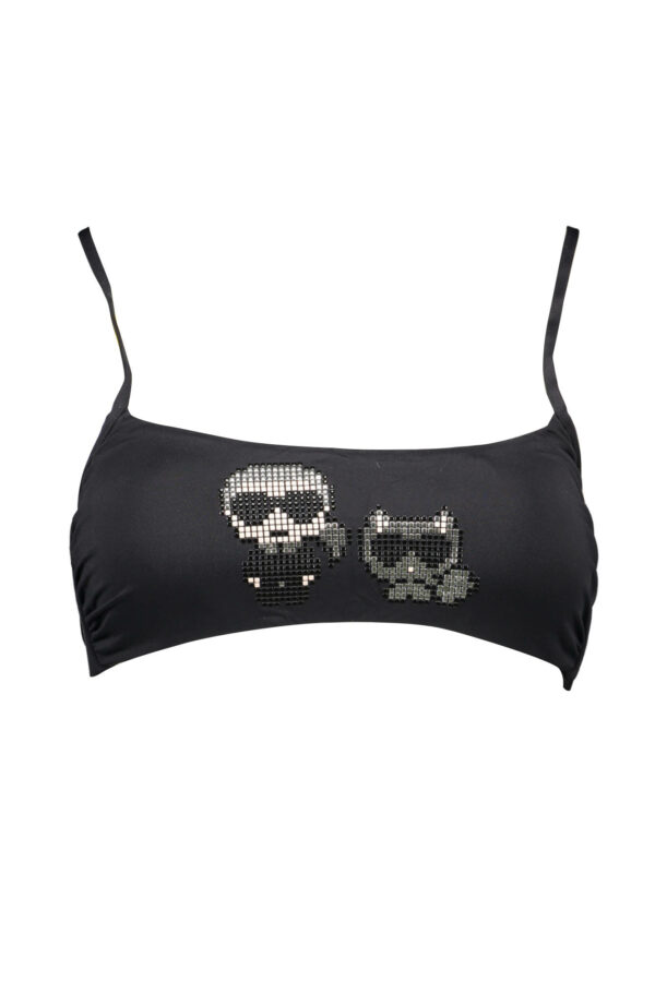 KARL LAGERFELD BEACHWEAR SWIMSUIT TOP WOMEN BLACK