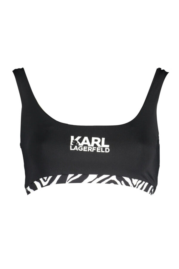 KARL LAGERFELD BEACHWEAR SWIMSUIT TOP WOMEN BLACK