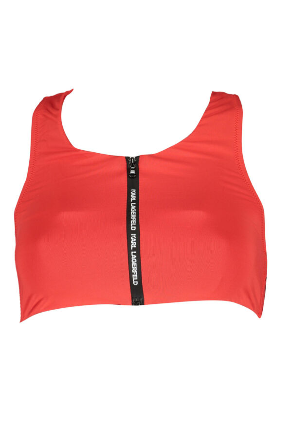 KARL LAGERFELD BEACHWEAR SWIMSUIT TOP WOMEN RED