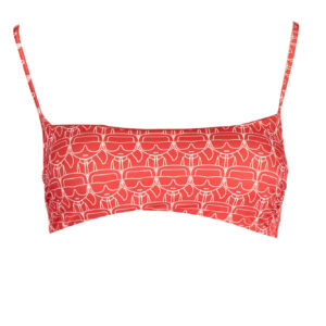 KARL LAGERFELD BEACHWEAR SWIMSUIT TOP WOMEN RED