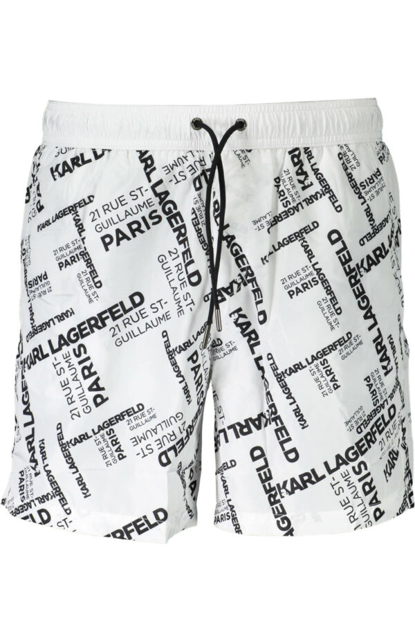 KARL LAGERFELD BEACHWEAR SWIMSUIT BOTTOM MEN WHITE