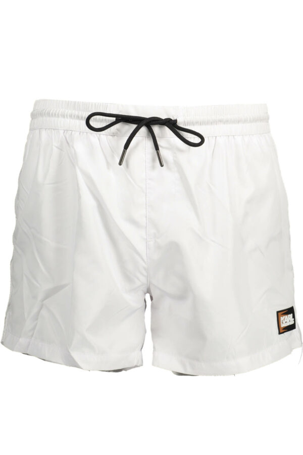 KARL LAGERFELD BEACHWEAR SWIMSUIT BOTTOM MEN WHITE