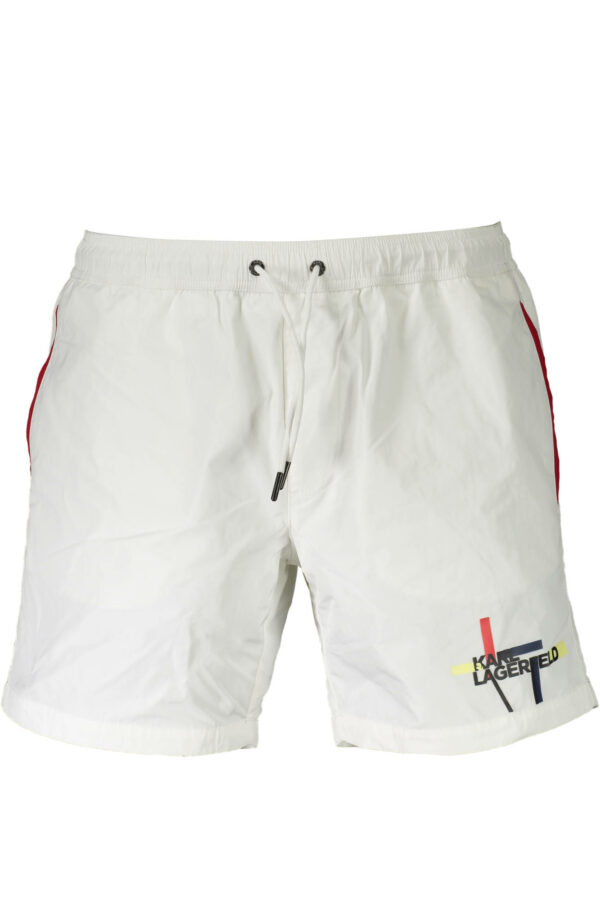 KARL LAGERFELD BEACHWEAR SWIMSUIT BOTTOM MEN WHITE