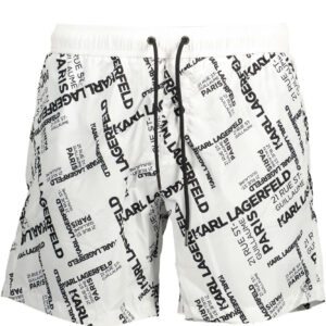 KARL LAGERFELD BEACHWEAR SWIMSUIT BOTTOM MEN WHITE