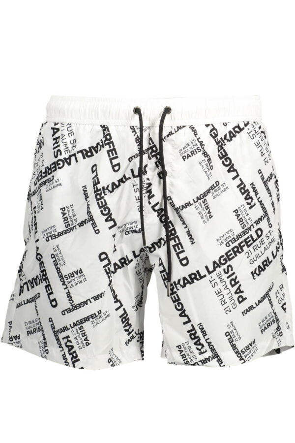 KARL LAGERFELD BEACHWEAR SWIMSUIT BOTTOM MEN WHITE