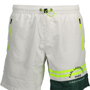 KARL LAGERFELD BEACHWEAR SWIMSUIT BOTTOM MEN WHITE