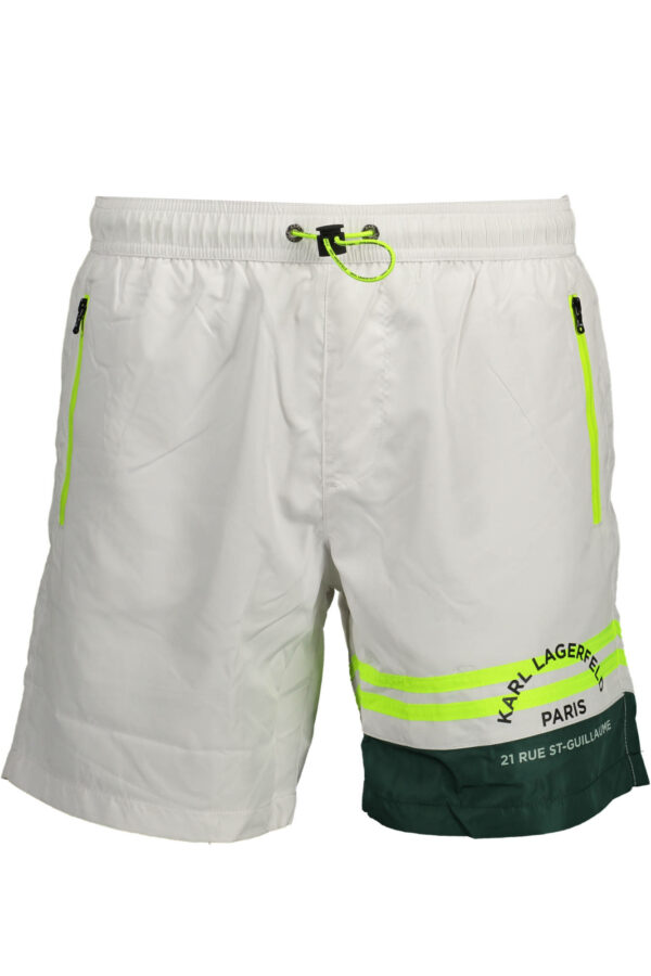 KARL LAGERFELD BEACHWEAR SWIMSUIT BOTTOM MEN WHITE
