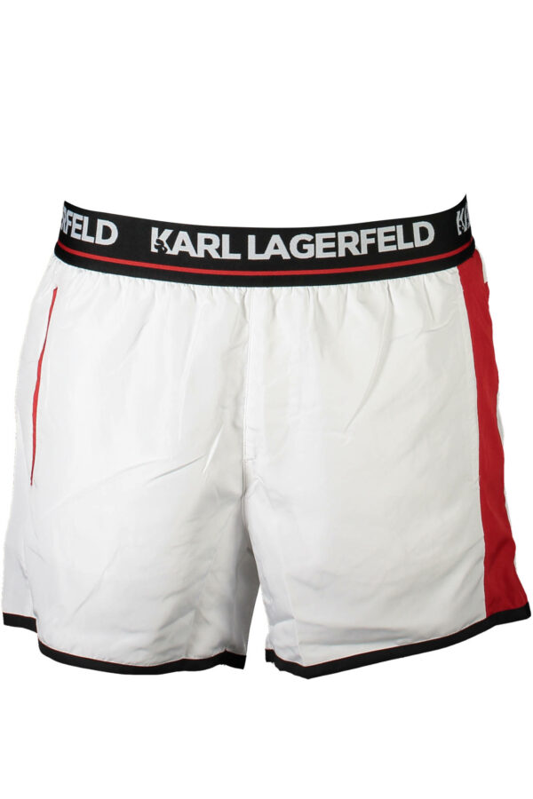 KARL LAGERFELD BEACHWEAR SWIMSUIT BOTTOM MEN WHITE