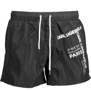 KARL LAGERFELD BEACHWEAR SWIMSUIT BLACK MEN'S BOTTOM