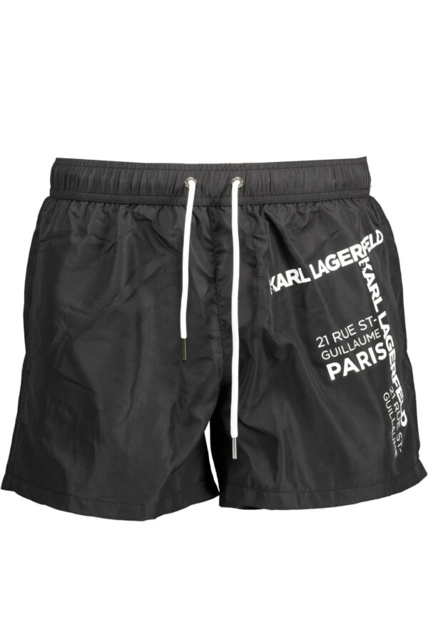 KARL LAGERFELD BEACHWEAR SWIMSUIT BLACK MEN'S BOTTOM