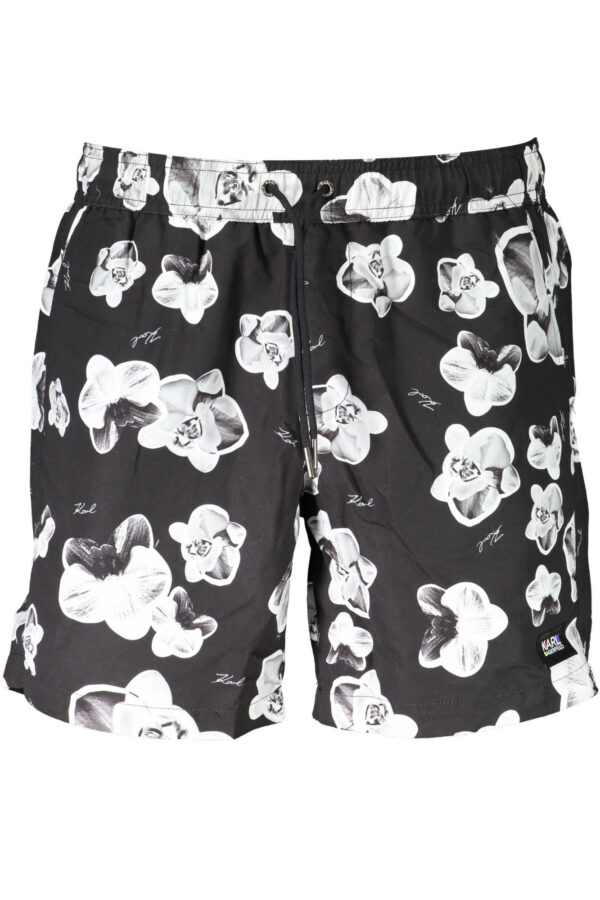 KARL LAGERFELD BEACHWEAR SWIMSUIT BLACK MEN'S BOTTOM