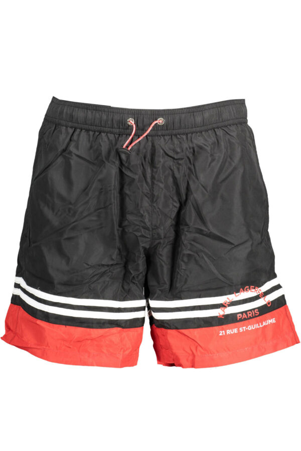 KARL LAGERFELD BEACHWEAR SWIMSUIT BLACK MEN'S BOTTOM