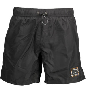 KARL LAGERFELD BEACHWEAR SWIMSUIT BLACK MEN'S BOTTOM