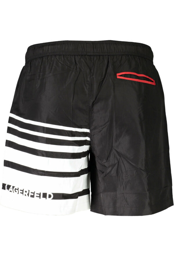 KARL LAGERFELD BEACHWEAR SWIMSUIT BLACK MEN'S BOTTOM - Image 2