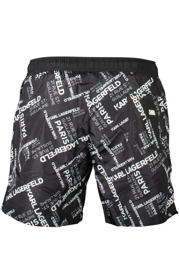 KARL LAGERFELD BEACHWEAR SWIMSUIT BLACK MEN'S BOTTOM - Image 2