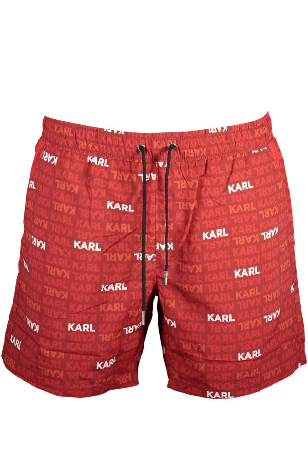 KARL LAGERFELD BEACHWEAR SWIMSUIT MEN'S BOTTOM RED