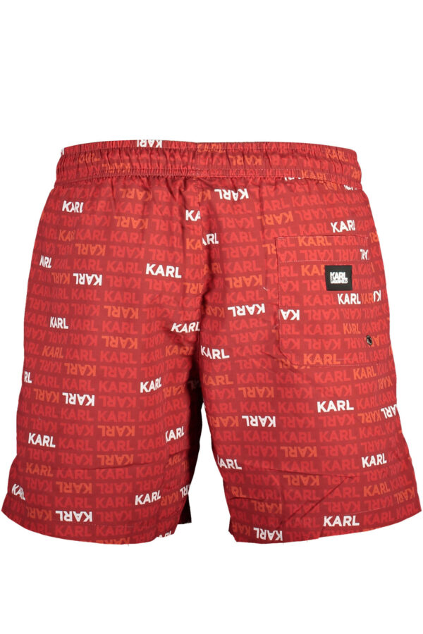 KARL LAGERFELD BEACHWEAR SWIMSUIT MEN'S BOTTOM RED - Image 2