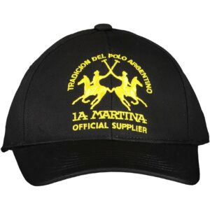 LA MARTINA BLACK MEN'S HAT