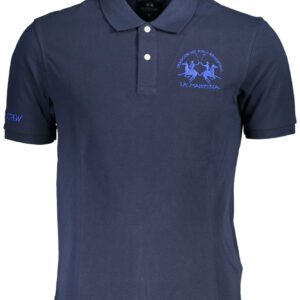 LA MARTINA MEN'S SHORT SLEEVE POLO BLUE