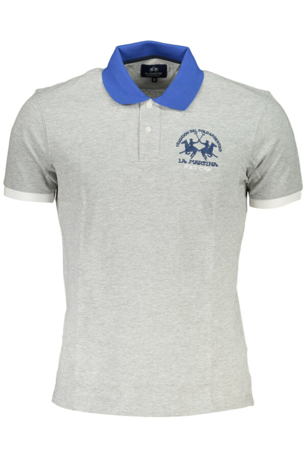 LA MARTINA MEN'S SHORT SLEEVE POLO GREY