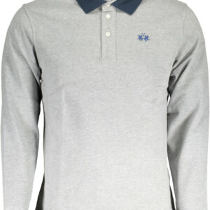 LA MARTINA LONG SLEEVE POLO MEN GREY
