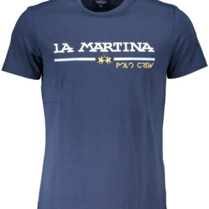 LA MARTINA MEN'S SHORT SLEEVE T-SHIRT BLUE