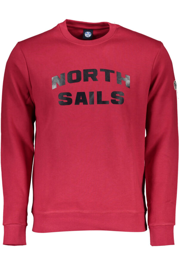 NORTH SAILS RED MEN'S ZIP-UP SWEATSHIRT