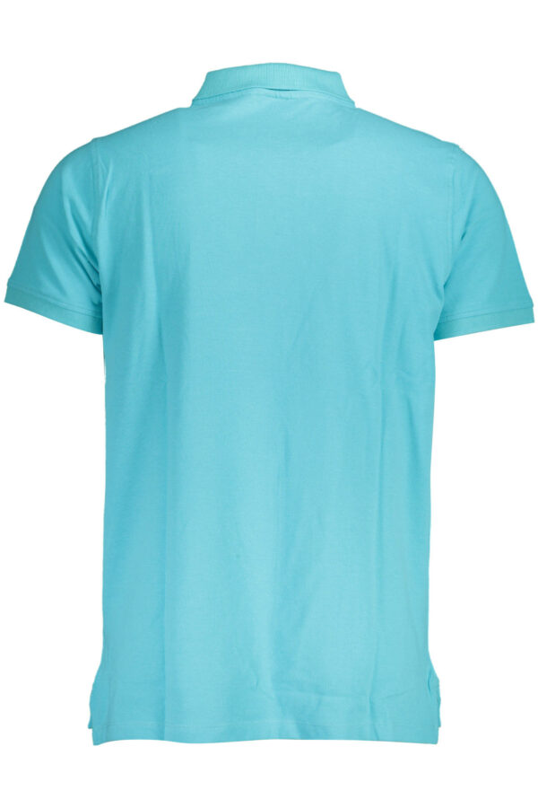 NORWAY 1963 MEN'S SHORT SLEEVE POLO SHIRT BLUE - Image 2